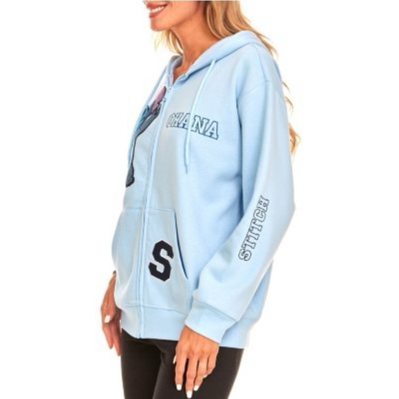 Womens Disney Stitch Full Zip Up Hoodie - Picture 4 of 10